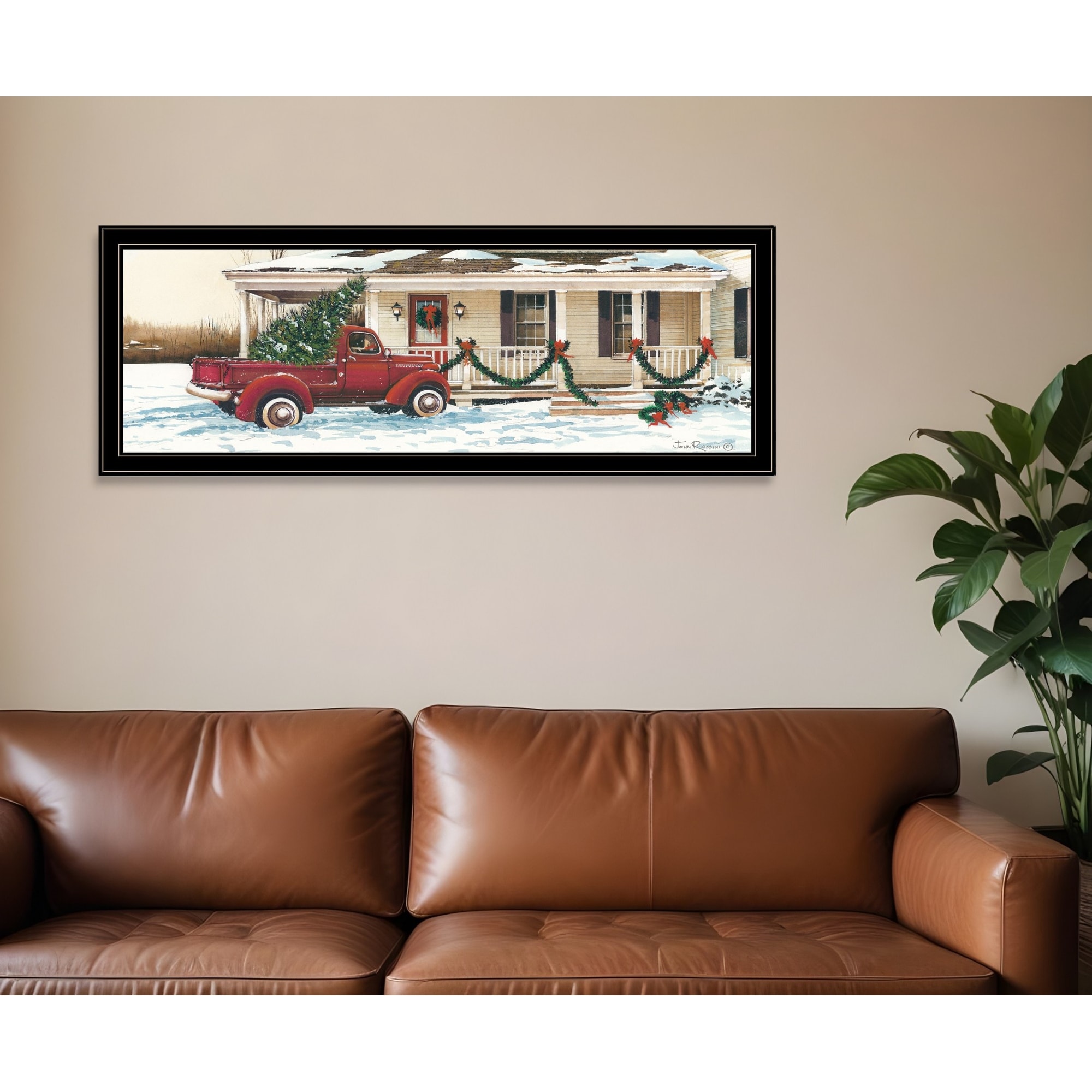 HomeRoots Preparing for Christmas Black Framed Wall Art