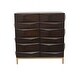 preview thumbnail 2 of 39, Contemporary Dark Brown Geometric Designed Wood Cabinet and Dresser Collection
