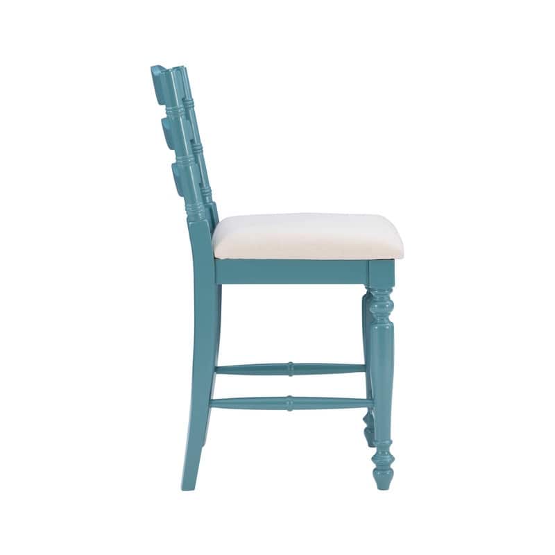 Linon Mason Antique Blue Counter Stool