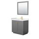 Option Dark Gray, Gold Trim, Carrara Cultured Marble Top