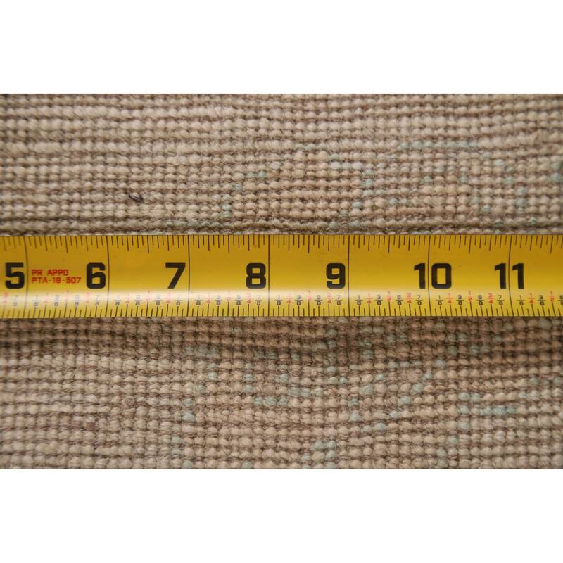 Oushak Oriental Runner Rug Handmade Vegetable Dye Wool Carpet - 3'1"x 11'10"