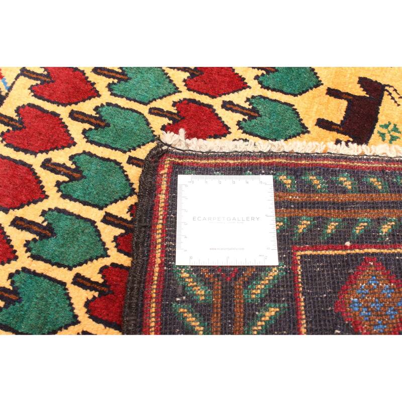 ECARPETGALLERY Hand-knotted Teimani Light Orange Wool Rug - 2'11 x 4'7