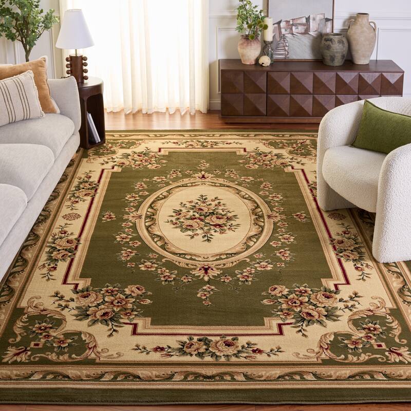 SAFAVIEH, Lyndhurst Utako Traditional European Oriental Rug - 8' x 10' - Sage/Ivory
