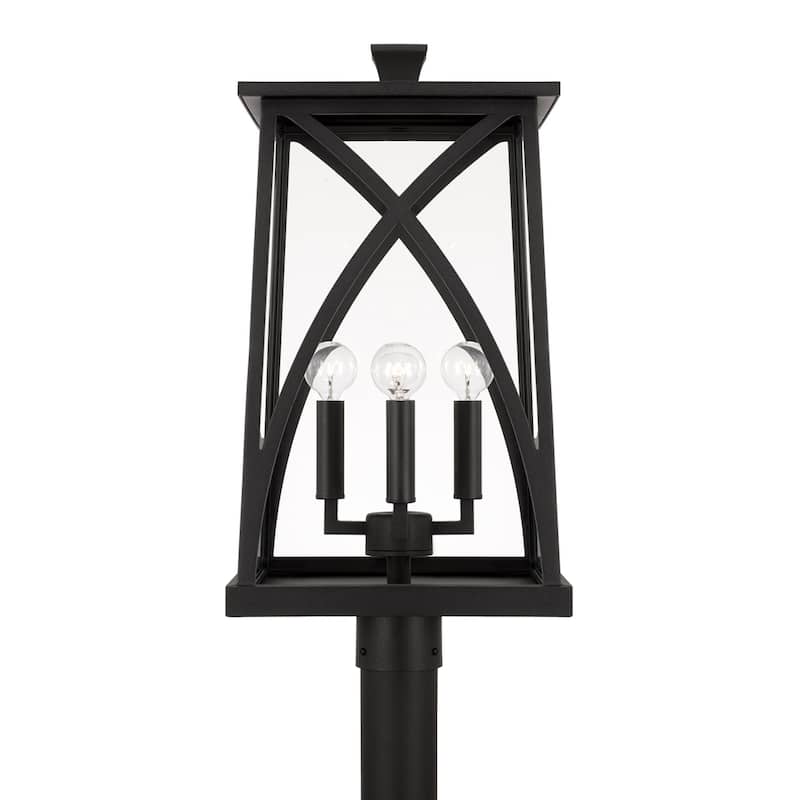 4-light Outdoor Post-Lantern w/ Clear Glass