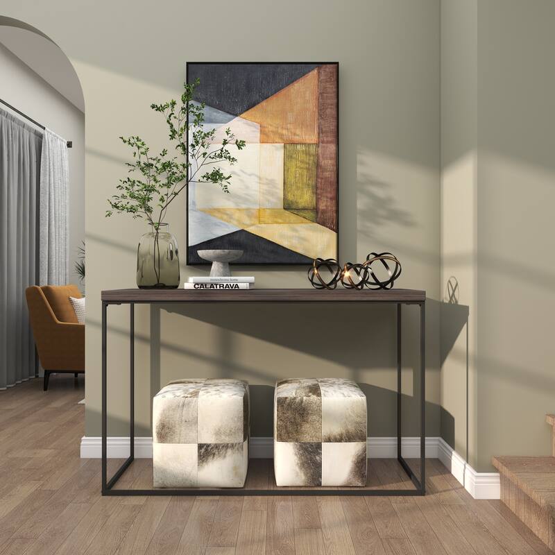 Black Metal Geometric Decorative Sculpture with Gold Accents (Set of 3)