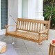 preview thumbnail 29 of 28, Cambridge Casual Alston Traditional Mahogany Wood Porch Swing Plantation Teak