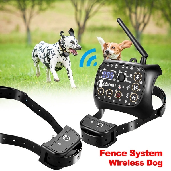 Ownpets Outdoor Wireless Dog Training Shock 2 Collar Fence Pet
