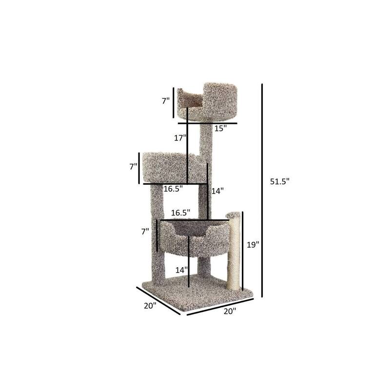 Deluxe Multi-Level Cat Tree with Plush Beds and Carpeted Scratching Posts for Indoor Cats