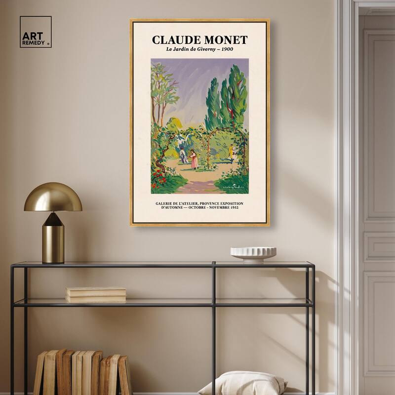 Garden at Giverny Canvas by Art Remedy