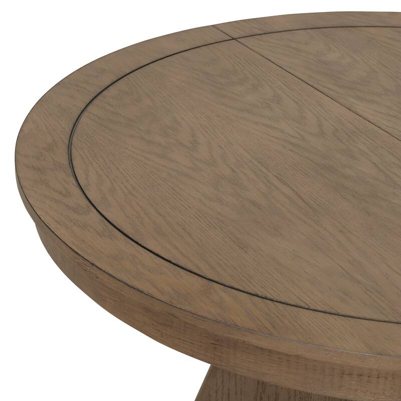 Extendable Dining Table for 4-6, 42" to 58" Rustic Farmhouse Table with X-Legs