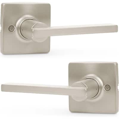 Stylware Maven Square Door Handles Lever | Reversible Handing for Standard Door Sizes | Interior Privacy, Passage & Dummy Use