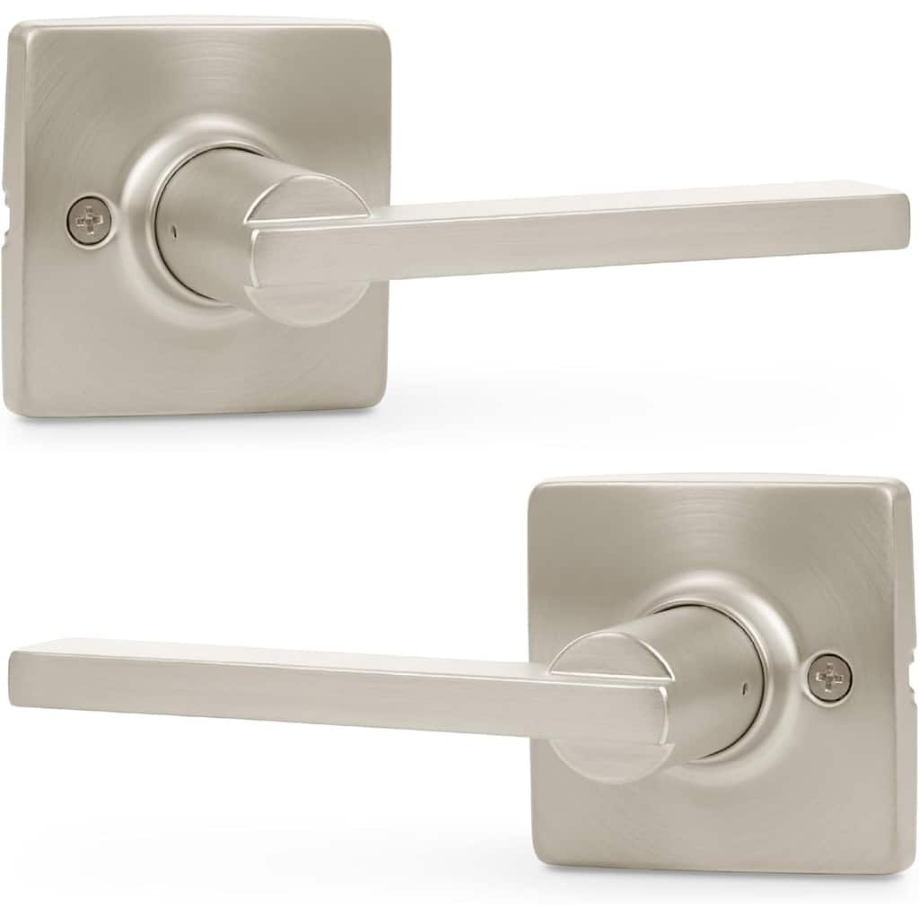 Stylware Maven Square Door Handles Lever | Reversible Handing for Standard Door Sizes | Interior Privacy, Passage & Dummy Use