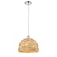 Option Polished Nickel / Natural Rattan