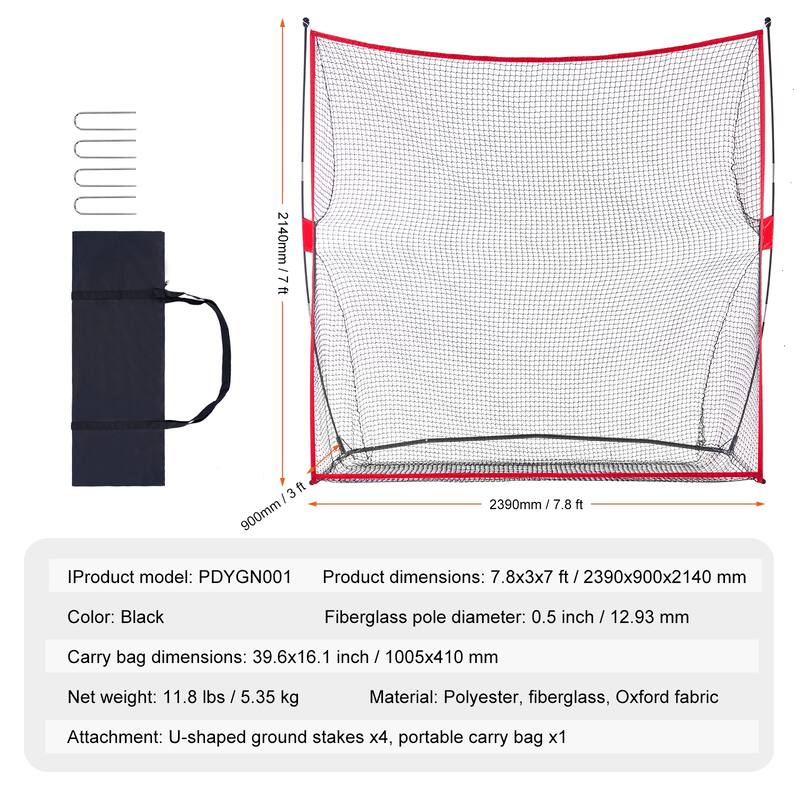 Golf Practice Hitting Net, Huge Personal Driving Range for Indoor or Outdoor Use, Portable Home Golf Aid Net