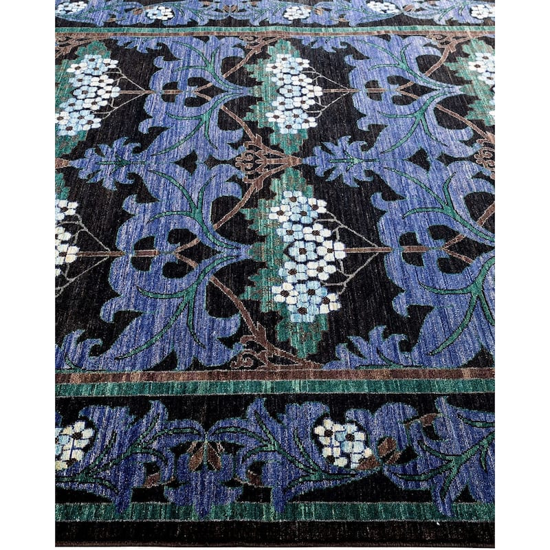 Contemporary Overdyed Wool Hand Knotted Area Rug - 6' 3" x 9' 6"