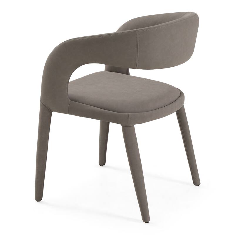 Modrest Faerron Modern Grey Leatherette Dining Chair
