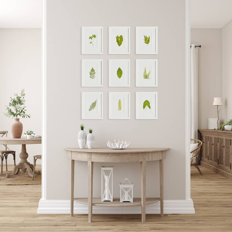 Green Leaf Petite Prints, Set Of 9