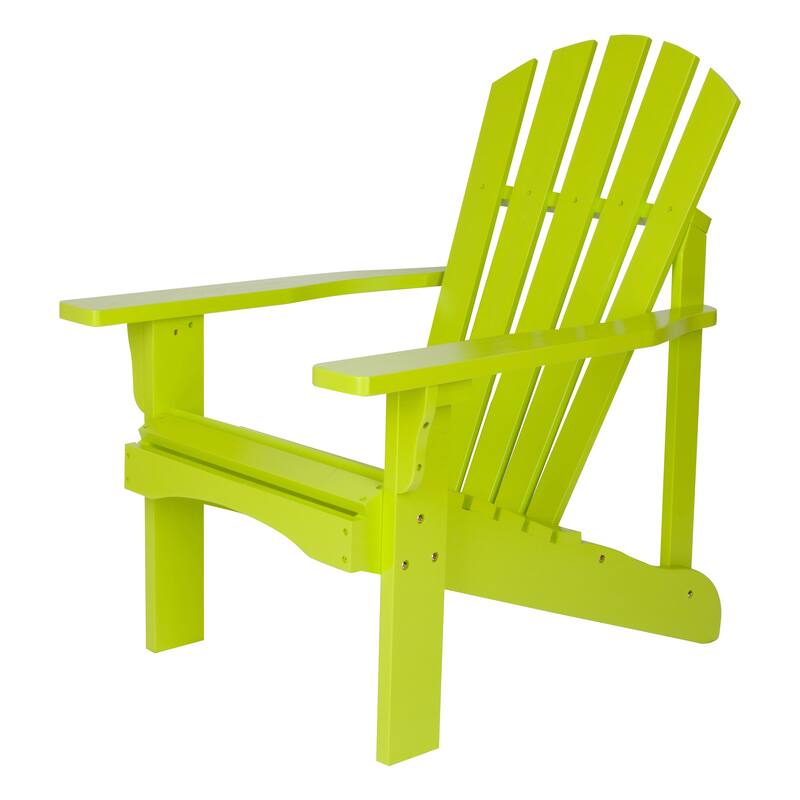 Jaxport Natural Wood Adirondack Chair - Lime Green
