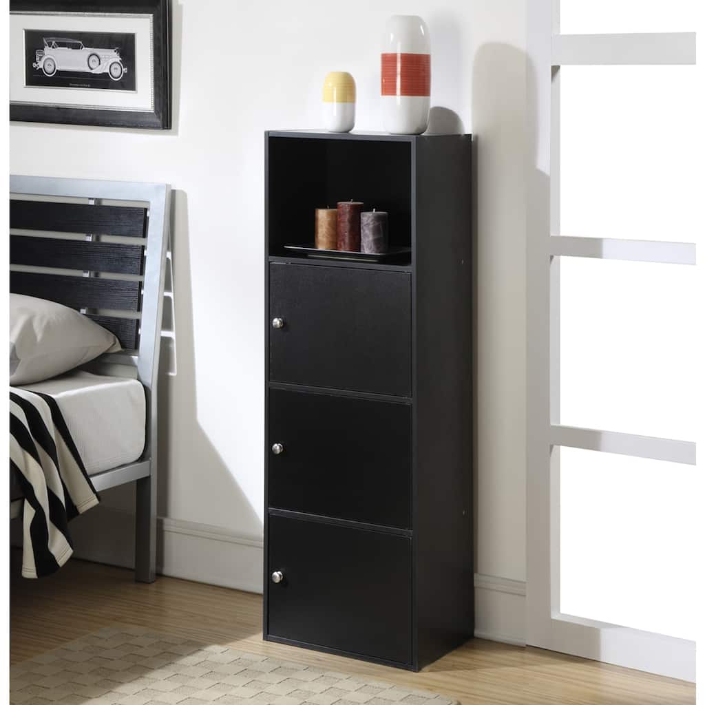 Storage Cabinet with Doors - Modern Organizer for Living Room, Bedroom, Office