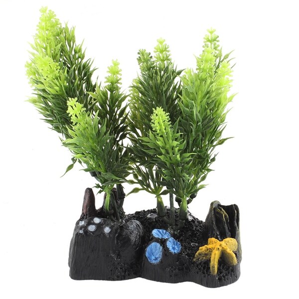 Shop Green Plastic Emulational Aquarium Water Plant Grass ...