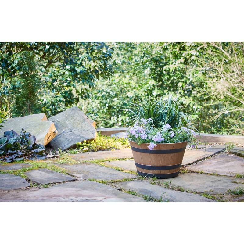 Southern Patio Whiskey Barrel Planter