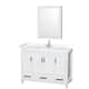 Option White / Carrara Cultured Marble Top / Brushed