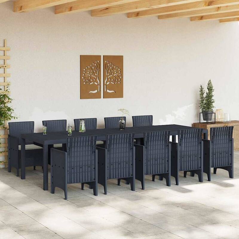 vidaXL Garden Dining Set 11/13 pcs - 118.1 x 39.4 x 28.7