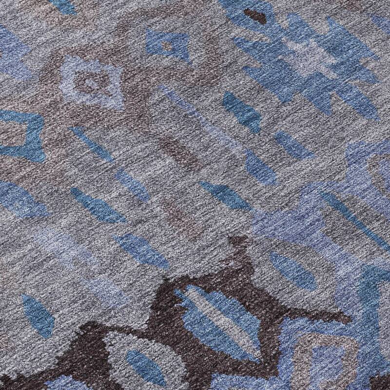 Machine Washable Indoor/ Outdoor Boho Moroccan Chantille Rug