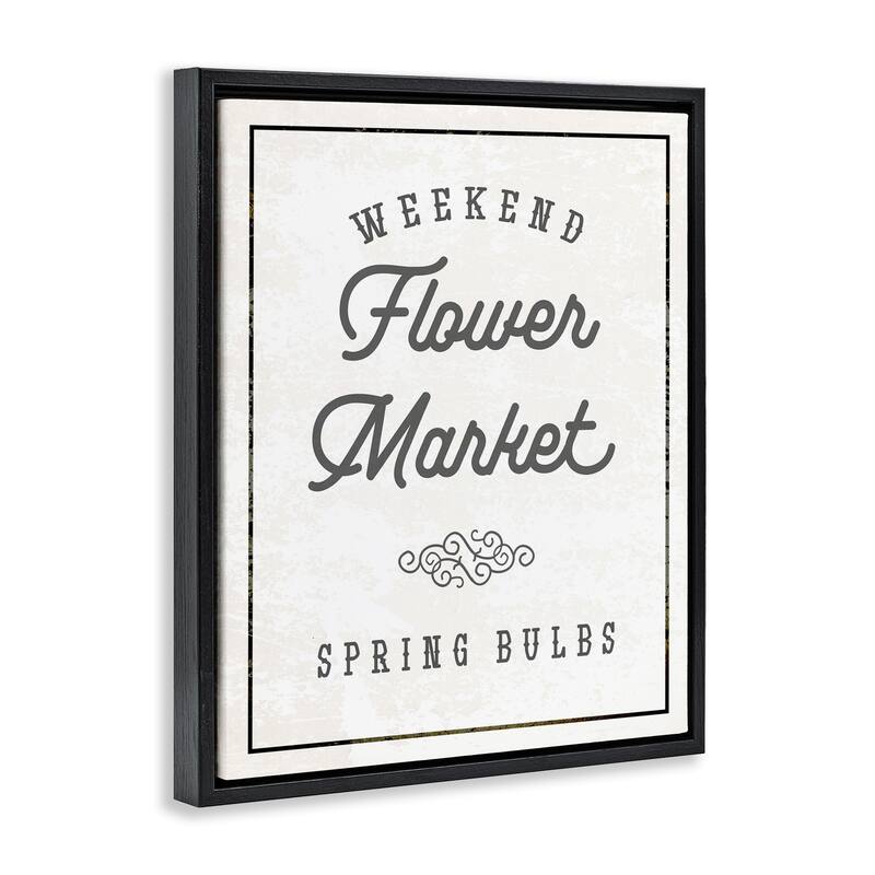 Stupell Flower Market Spring Bulbs Framed Floater Canvas Wall Art Design By Lil' Rue