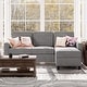 preview thumbnail 20 of 46, Futzca Modern L-shaped Convertible Sectional Sofa w/ Reversible Chaise Ash