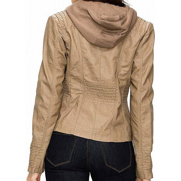 Shop Lock Love Women S Jacket Beige Size Small S Motorcycle Faux