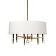 preview thumbnail 1 of 5, 6LT Incandescent Chandelier, VB w/ Wht Shade