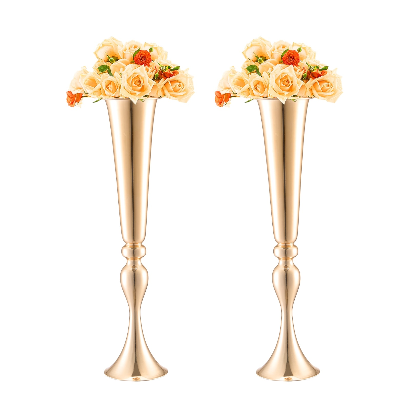 Wedding Flower Vase, Metal Wedding Centerpiece, Gold Floral Arrangement Stand Display Rack for Tables Wedding Dinner Party