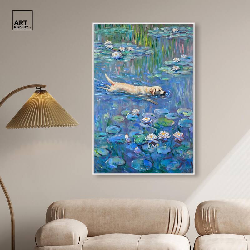 Lily Lagoon II Canvas by Modern Classic Art Remedy