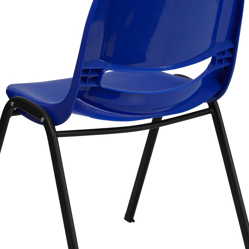880 lb. Capacity Ergonomic Shell Stack Chair with Metal Frame