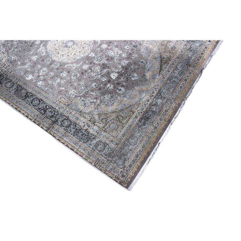 Bashian Guiliana Grey Contemporary Area Rug