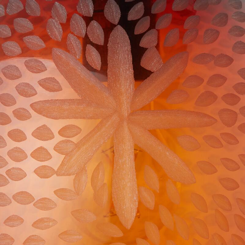 Charlene River of Goods Black Metal and Hand-Blown Glass 8-Inch Pendant Light with Adjustable Hanging Cord - 8" x 8" x 64"