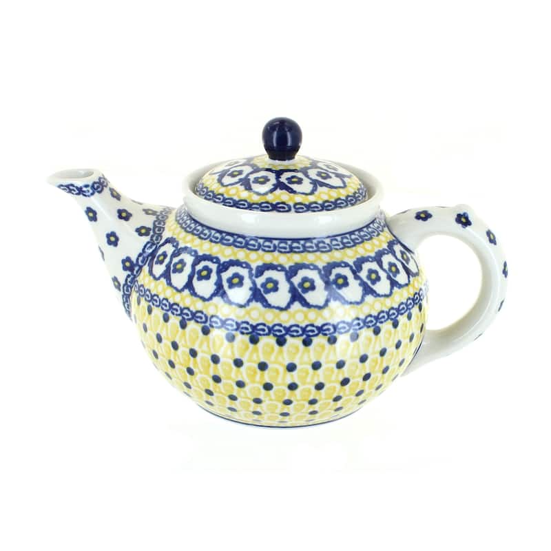 Blue Rose Polish Pottery 60 Ceramika Artystyczna Medium Teapot - Saffron