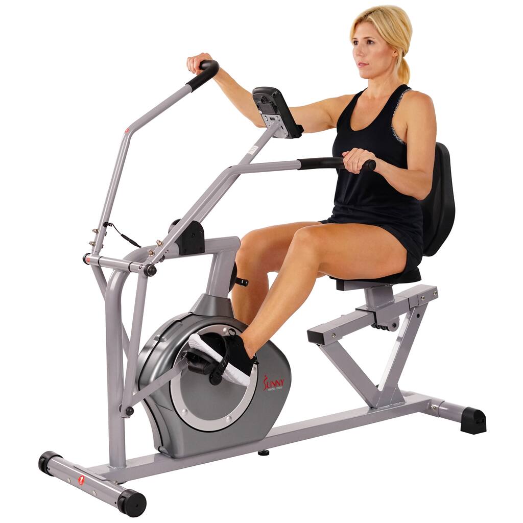 Sunny Health & Fitness Cross Training Magnetic Recumbent Bike