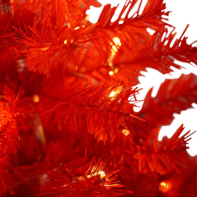 Festive Santa Hat Style Christmas Tree Set, Pre-Lit with 300 LED Lights