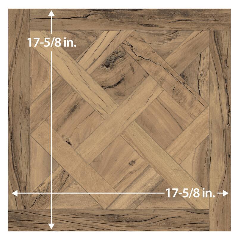 Merola Tile Kings Forest Lattice Natural 17-5/8" x 17-5/8" Ceramic Floor and Wall Tile