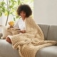 preview thumbnail 78 of 93, Madison Park Hand Made Chunky Double Knit Throw Blanket