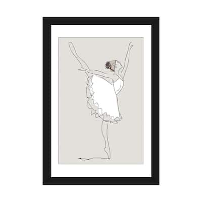 iCanvas "Inspired Stone Ballerina Line" by Pixy Paper