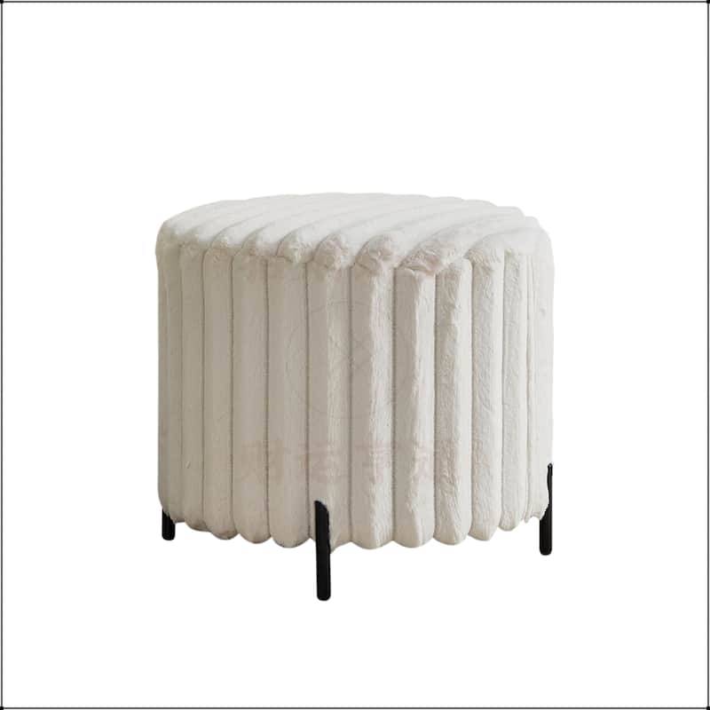 Upholstered Bench with Metal Legs