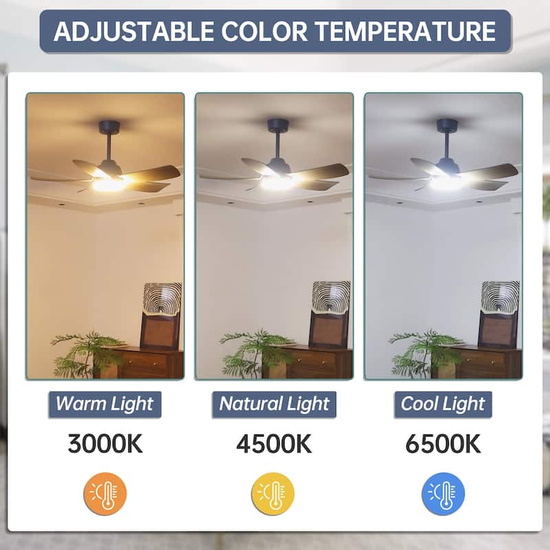 Sofucor 42 Inch Ceiling Fan with Light and Remote,Noiselesss&Reversible DC Motor,Indoor/Living Room Bedroom - 42 Inches