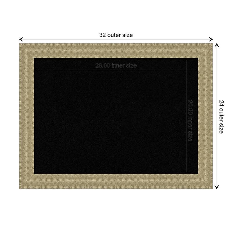 Mosaic Framed Black Corkboard Bulletin Board - Mosaic Gold - Board Size 28x20