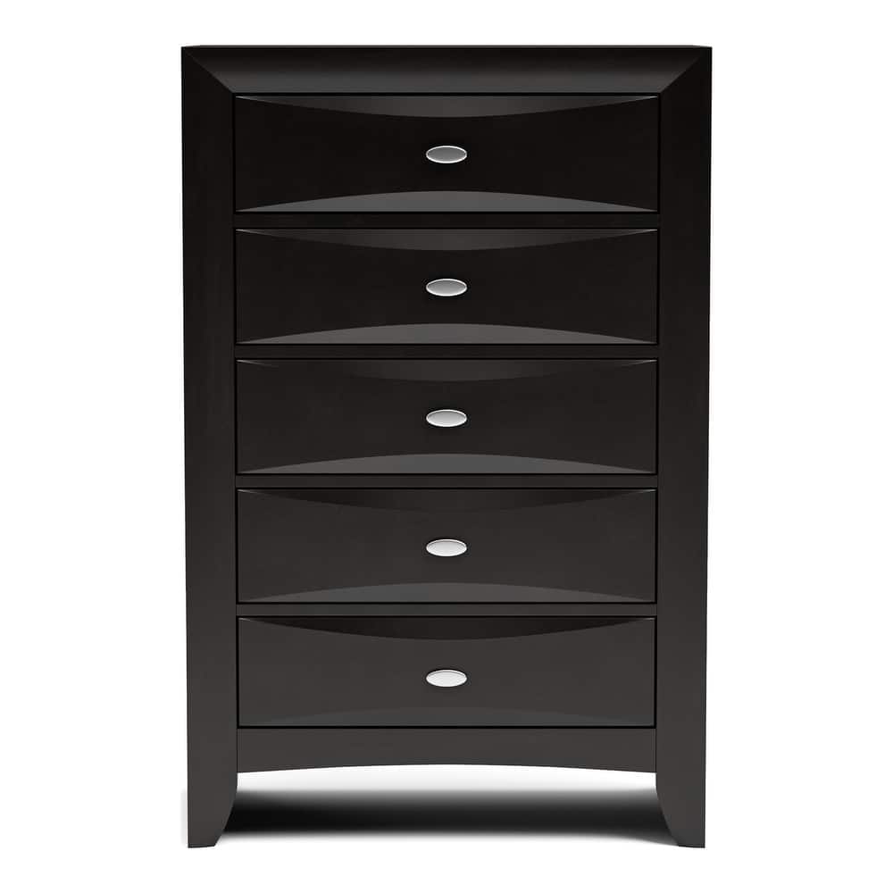 Furniture of America Brent Traditional 5-Drawer Solid Wood Chest