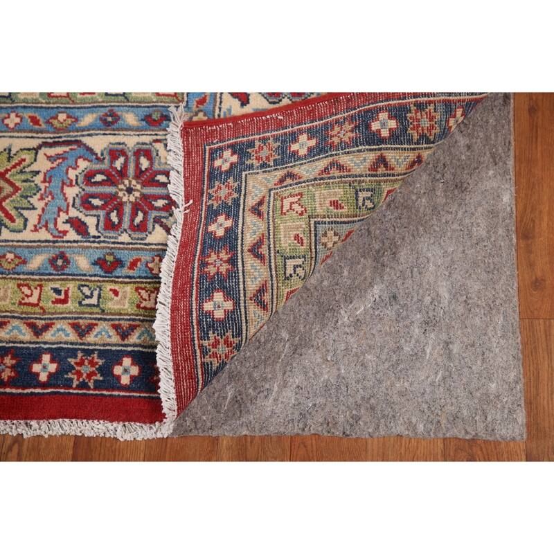 Traditional Red Geometric Kazak Oriental Area Rug Handmade Wool Carpet - 9'6"x 12'10"