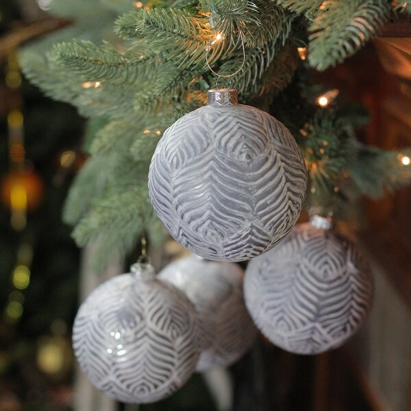 white glass christmas ornaments