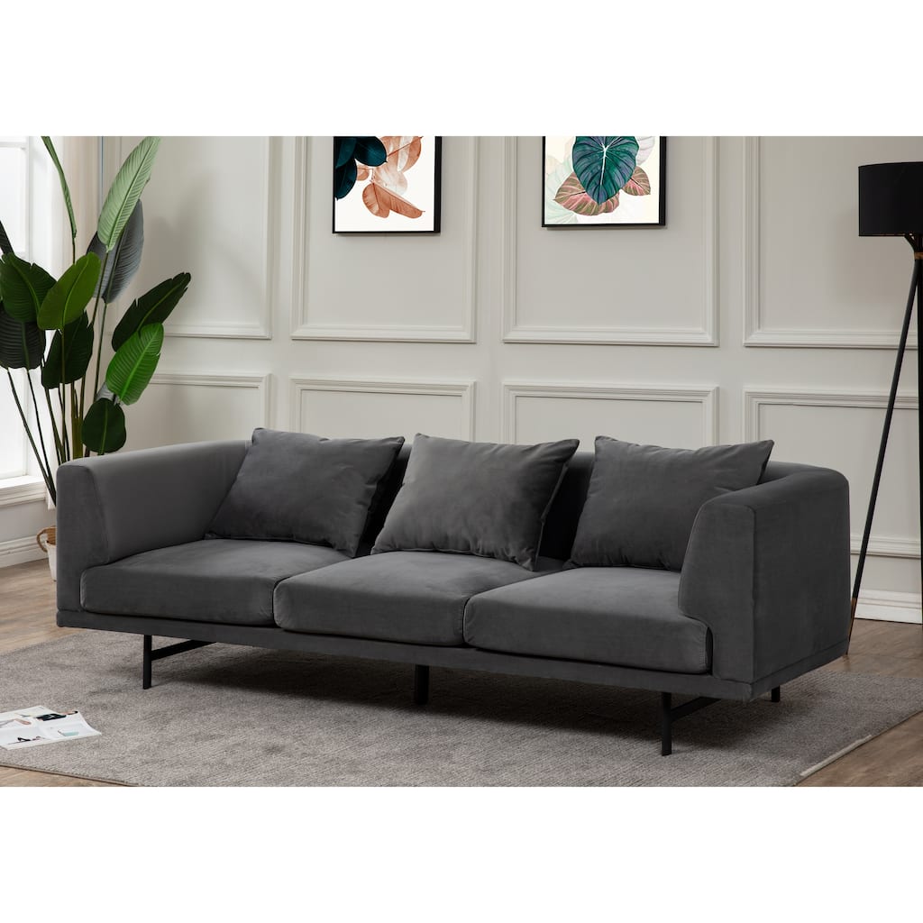 SAFAVIEH Home Marcy Velvet Sofa - 90"W x 36"D x 28"H